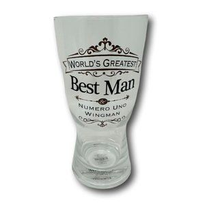 Insignia Wedding Best Man Toasting Beer Glass Enesco